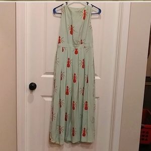 Anthropologie Fire Ants  Charlotte Taylor Maxi Dress